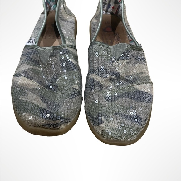 Skechers Bobs camouflage sequins flats women’s size 6 - Picture 1 of 3